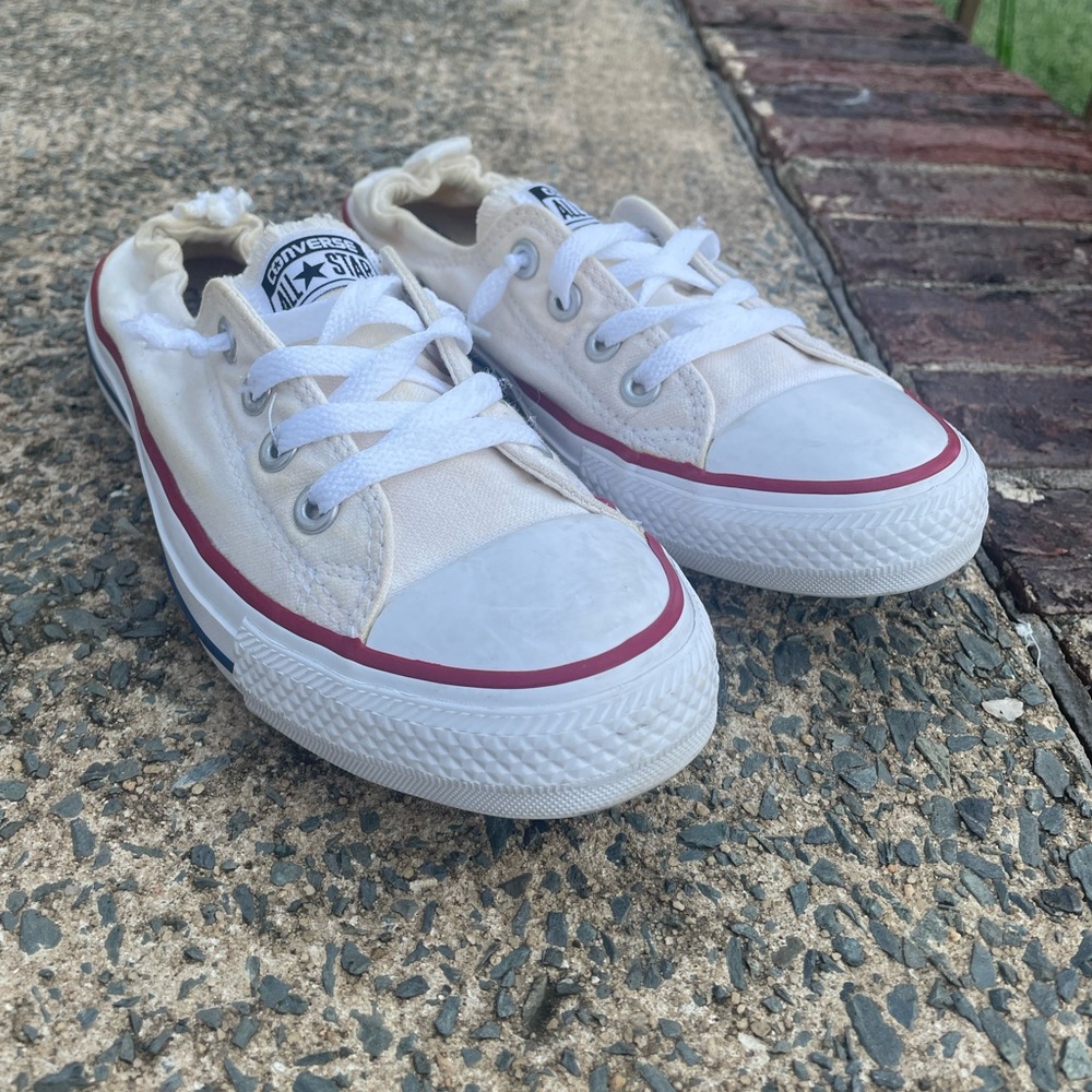 Women’s White Converse Slip On Sneakers